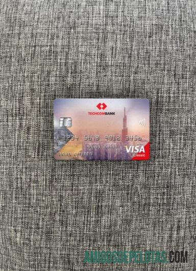 Cartão Vietnam Techcombank Visa Classic Photolook Front modelo